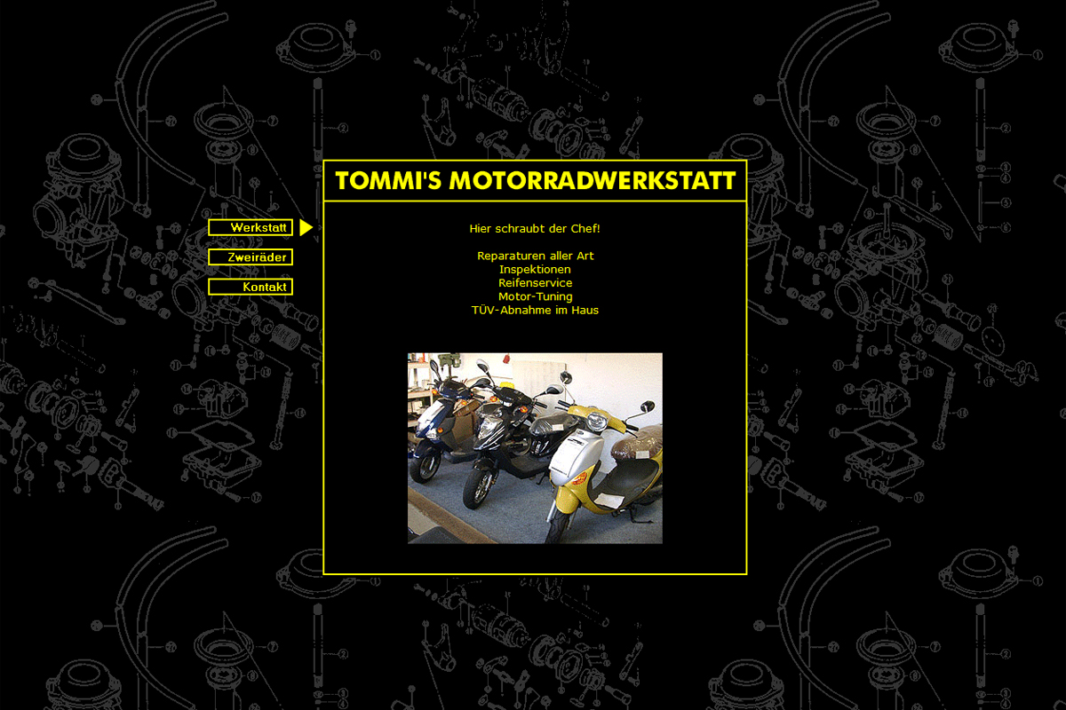Tommis Motorradwerkstatt / Webdesign