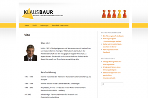 Klaus Baur / Webdesign