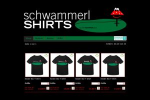 schwammerlSHIRTS / Webdesign