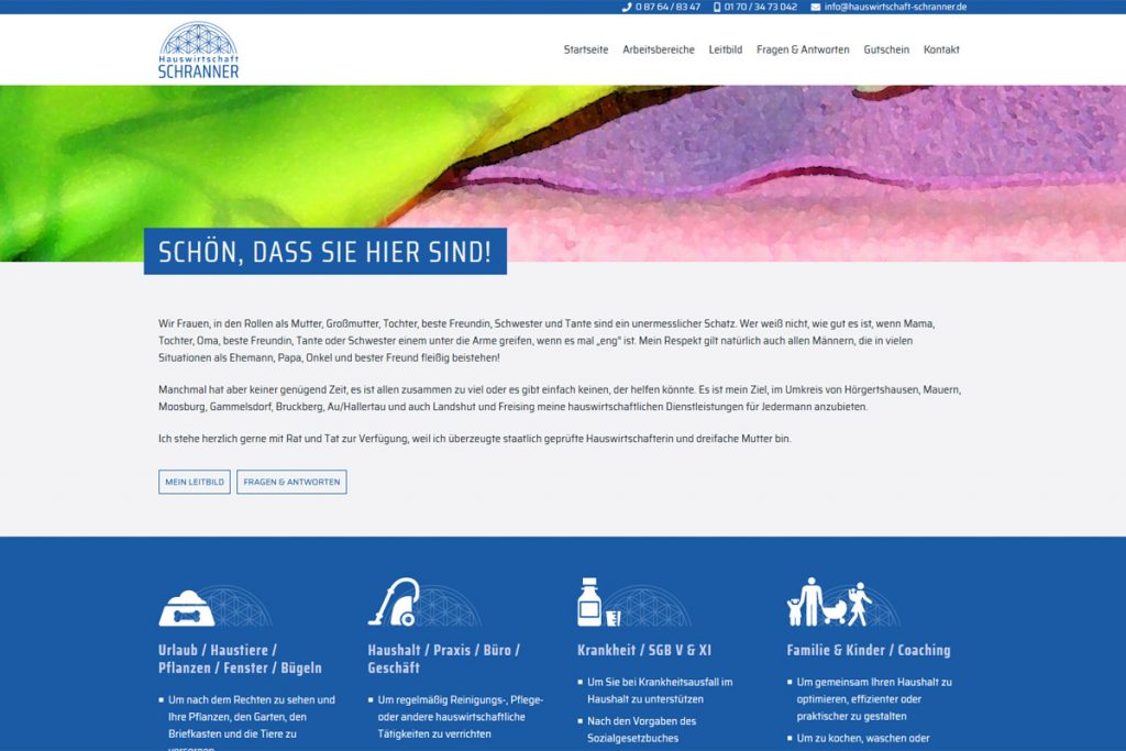 Startseite www.hauswirtschaft-schranner.de