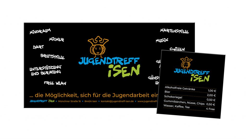 Jugendtreff Isen / Layouts für Banner-Planen
