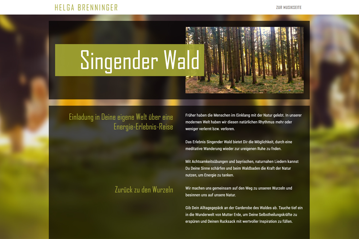 Singender Wald / Webdesign www.h-brenninger.de/singender-wald