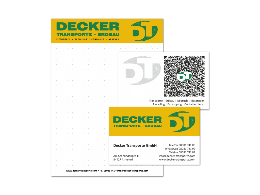Geschäftsaustattung für das Dorfener Transportunternehmen