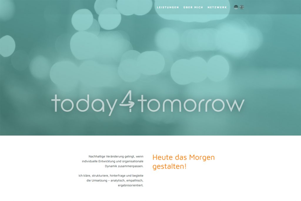 www.today4tomorrow.de / Webdesign