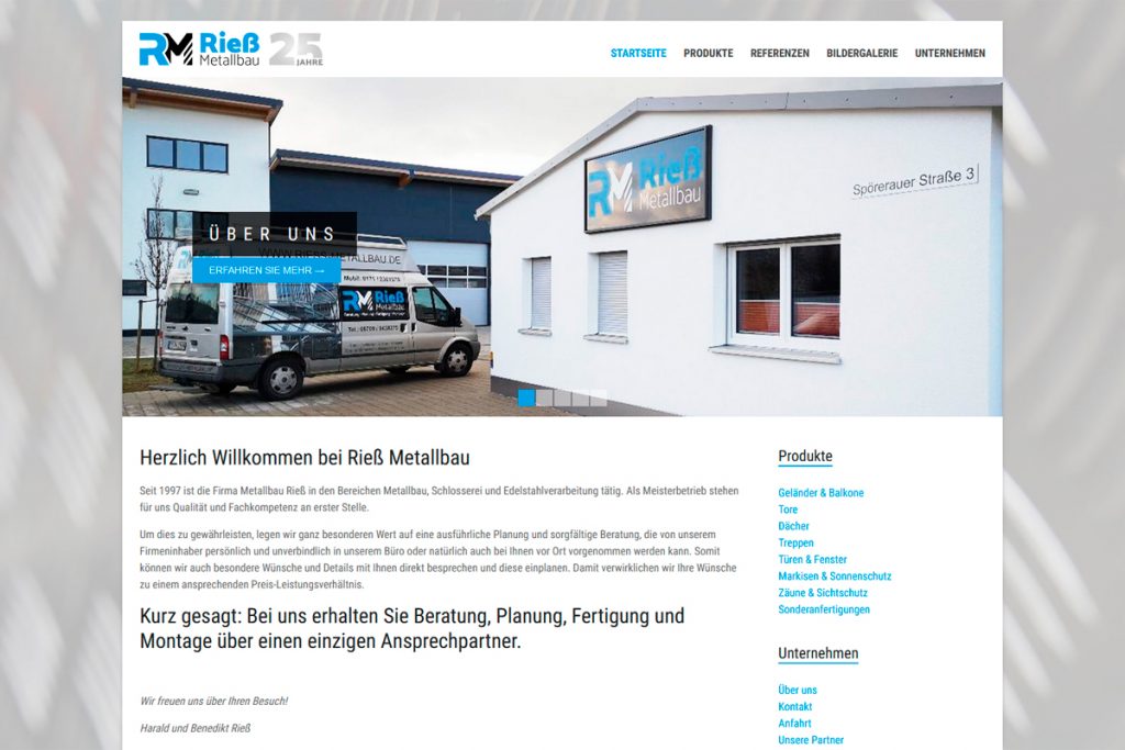 Startseite www.riess-metallbau.de